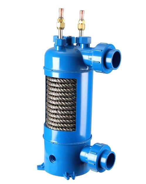 Scambiatore di calore di piscina in tubi di titanio in PVC per piscine pompa di calore MHTA-15