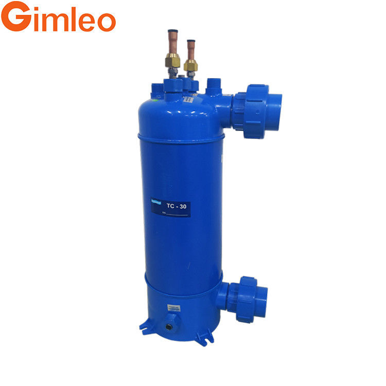 Scambiatore di calore in titanio resistente alla corrosione 10,5 kW con tubo senza cuciture in titanio puro