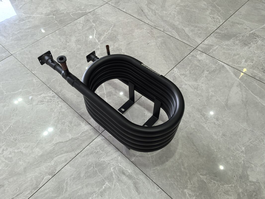 Scambiatore di calore coassiale di raffreddamento costruito con tubo interno in rame e tubo esterno in acciaio SPHC che garantisce prestazioni di trasferimento di calore