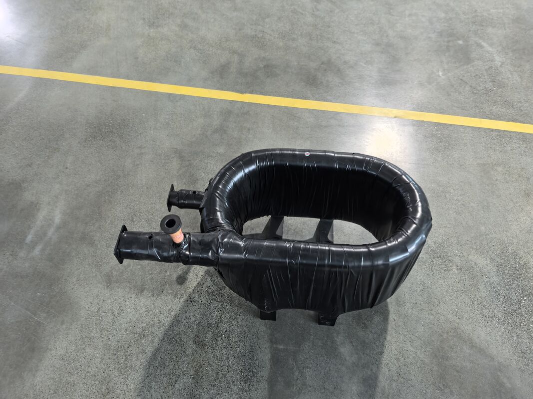 Costruzione a torsione a spirale Scambiatore di calore coassiale funzionante a pressione laterale del refrigerante 4.2Mpa e gamma di temperature da 0C a 150C