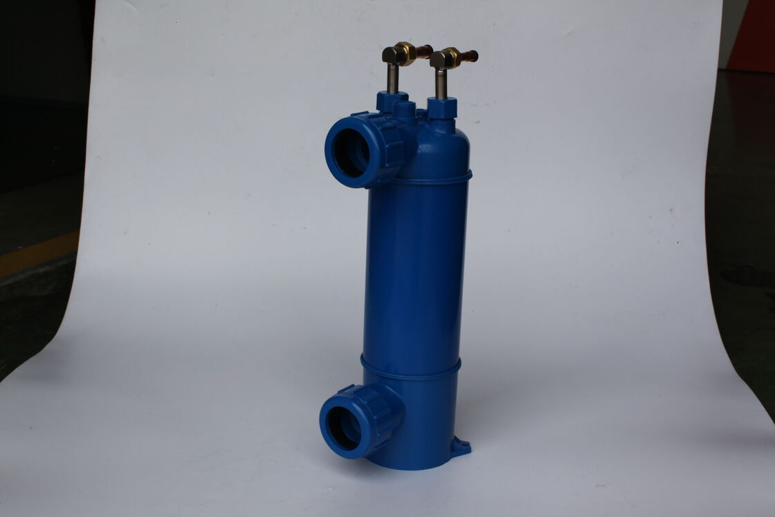 Scambiatore di calore in titanio per clienti con sistema singolo, doppio, triplo costruito in titanio puro e acciaio al carbonio per il trasferimento di calore