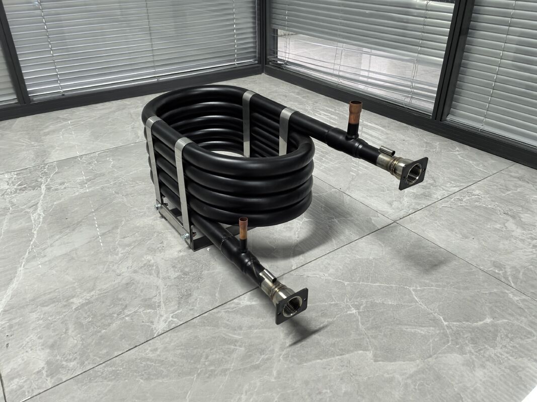 6 to 36KW Heating Capacity Coaxial Heat Exchanger with 4.2MPa Refrigerant Side Pressure and Corrosion Resistant Design for Marine and Industrial Applications