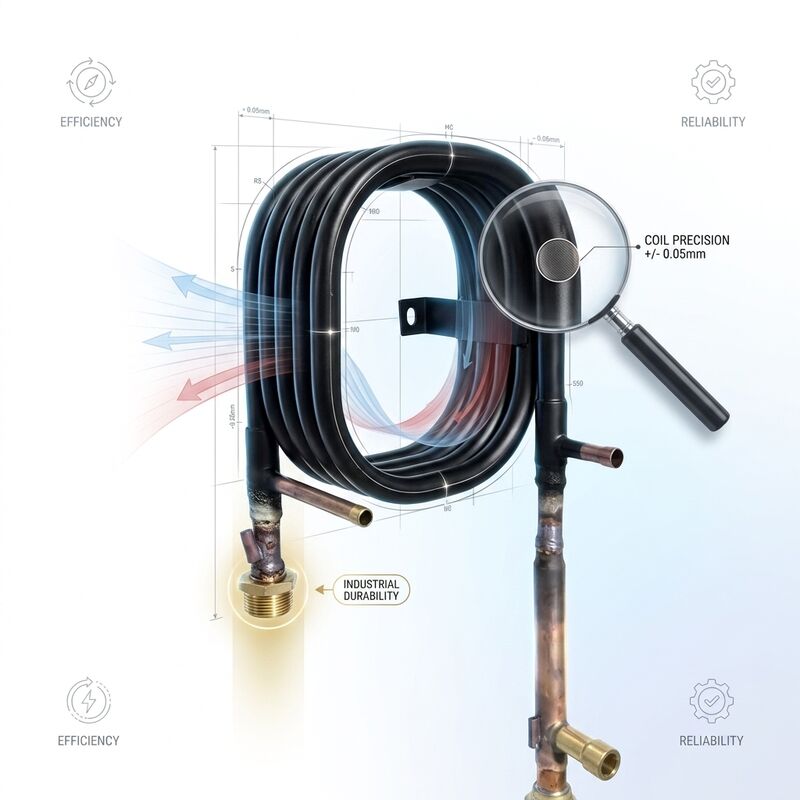 Scambiatore di calore coassiale resistente all'alta pressione 4.2Mpa lato refrigerante 1.0Mpa lato acqua