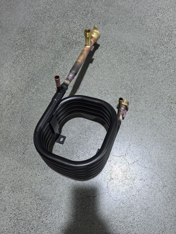 Scambiatore di calore coaxiale HVAC a fianco con costruzione a torsione a spirale e larghezza di 140 mm per un trasferimento di calore superiore