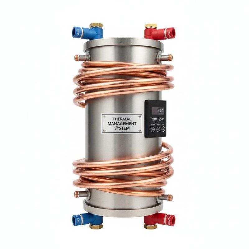R22 Scambiatore di calore coassiale di tipo refrigerante con costruzione di tubo a torsione a spirale e larghezza di 140 mm per una gestione termica efficiente