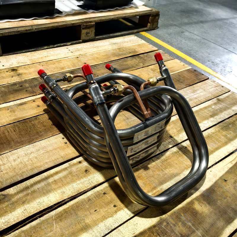 Scambiatore di calore coassiale con tubo interno in titanio TA1 con struttura a doppio tubo per applicazioni industriali